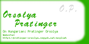orsolya pratinger business card